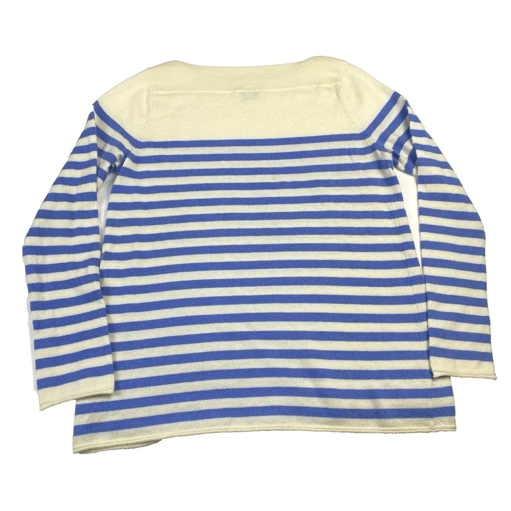 Gap Eversoft Sweater Wool‎ Blend Womens Size Small Preppy Nautical Striped Soft
